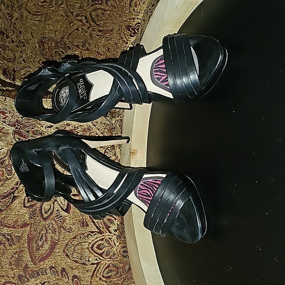 Vince Camuto Leather Strap Heels - Picture 2 of 16